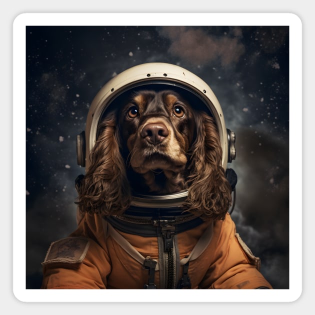 Astro Dog - English Cocker Spaniel Magnet by Merchgard